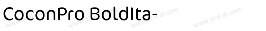 CoconPro BoldIta字体转换